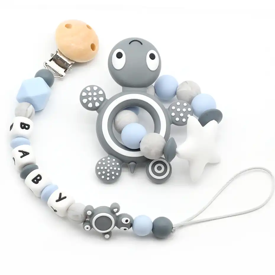 Caja Portachupetes Mordedor Cupeteros bebe tela Cadenas para chupetes de silicona