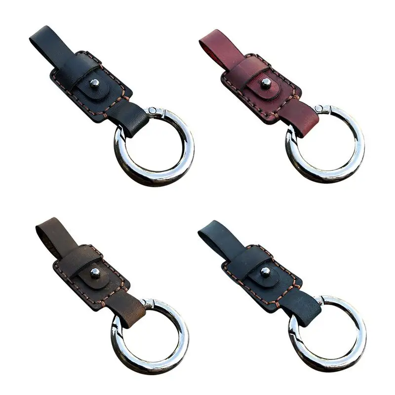 

Pure Handmade Leather Key Chain Keyring Pendant Portable Stylish Purse Accessory Rearview Mirror Auto Decoration Perfect Gift