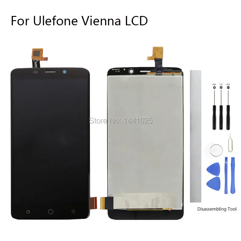 Экран дисплея заменяет для Ulefone вены LCD сенсорный экран 5 дюймов черный без рамки |