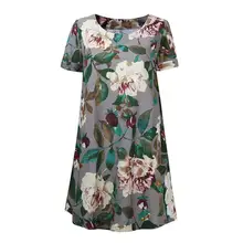 Short Sleeve Shirt Dress 2019 Summer Print Boho Beach Dresses Women Casual Flower Print A-line Mini Dress Plus Size 5XL Vestidos Short Sleeve Shirt Dress 2019 Summer Print Boho Beach Dresses Women Casual Flower Print A-line Mini Dress Plus Size 5XL Vestidos