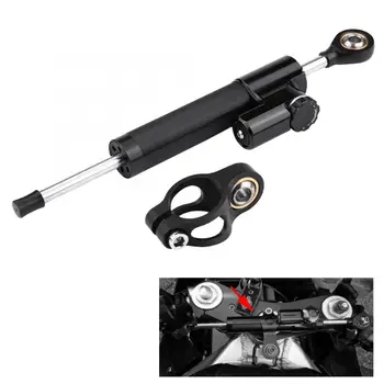 

Universal Steering Damper Aluminum Universal Motorcycle Steering Damper Stabilizer Linear Reversed Safety Control Black