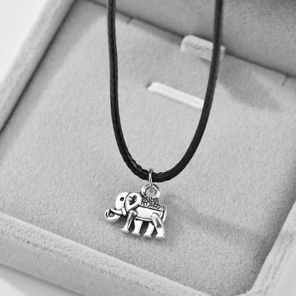 

New Elegant Elephant Women Rope Chain Necklace Fashion High Quality Great Anniversary Gift Necklace Jewelry For Women