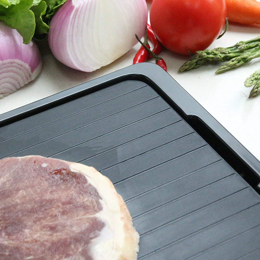 Hot-Defrosting Tray | Thawing Plate for fast defrosting of frozen foods | Premium Quality Defrost Tray | With bonus Drip tray Hot-Defrosting Tray | Thawing Plate for fast defrosting of frozen foods | Premium Quality Defrost Tray | With bonus Drip tray