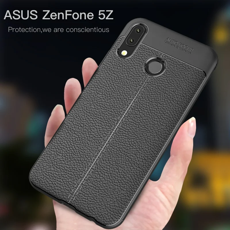 Luxury Soft Shockproof Leather Grained TPU Back Cover For Coque ASUS ZENFONE MAX Pro(M1) ZB602KL ZB601KL ZB550KL M1 |