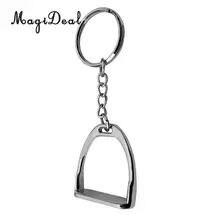 Porte-clés à étrier en métal de Style occidental avec étrier de cheval forme 8cm cheval outil équestre