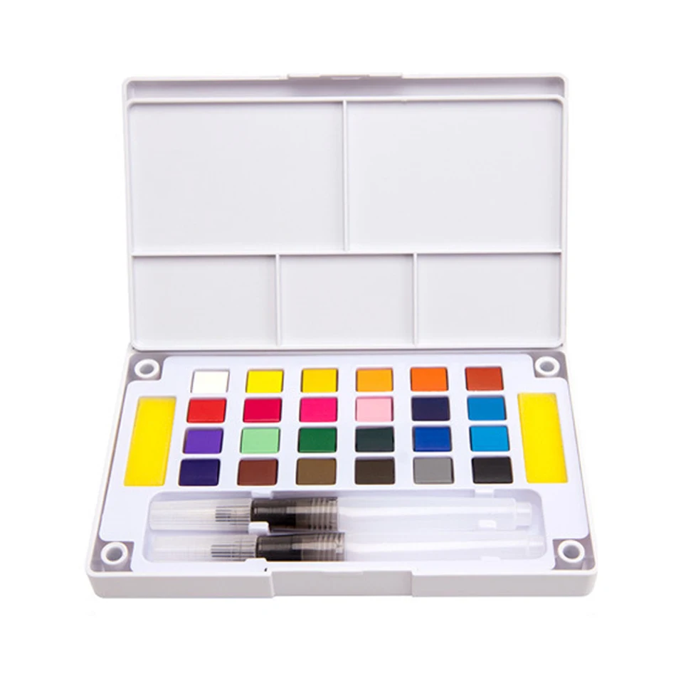 

Professional 12/18/24/36 Colors Solid Watercolor Set Student Pigment Paints Set Solid Watercolor Paint Artist for Graffiti