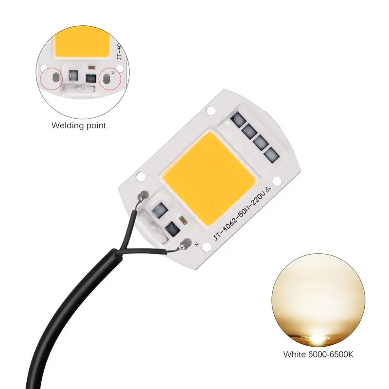 

110/220V Smart IC Driver Cold Warm White LED Spotlight COB LED Lamp Chip Floodlight Chip 20W 30W 50W 100W LED COB Bulb Lamp