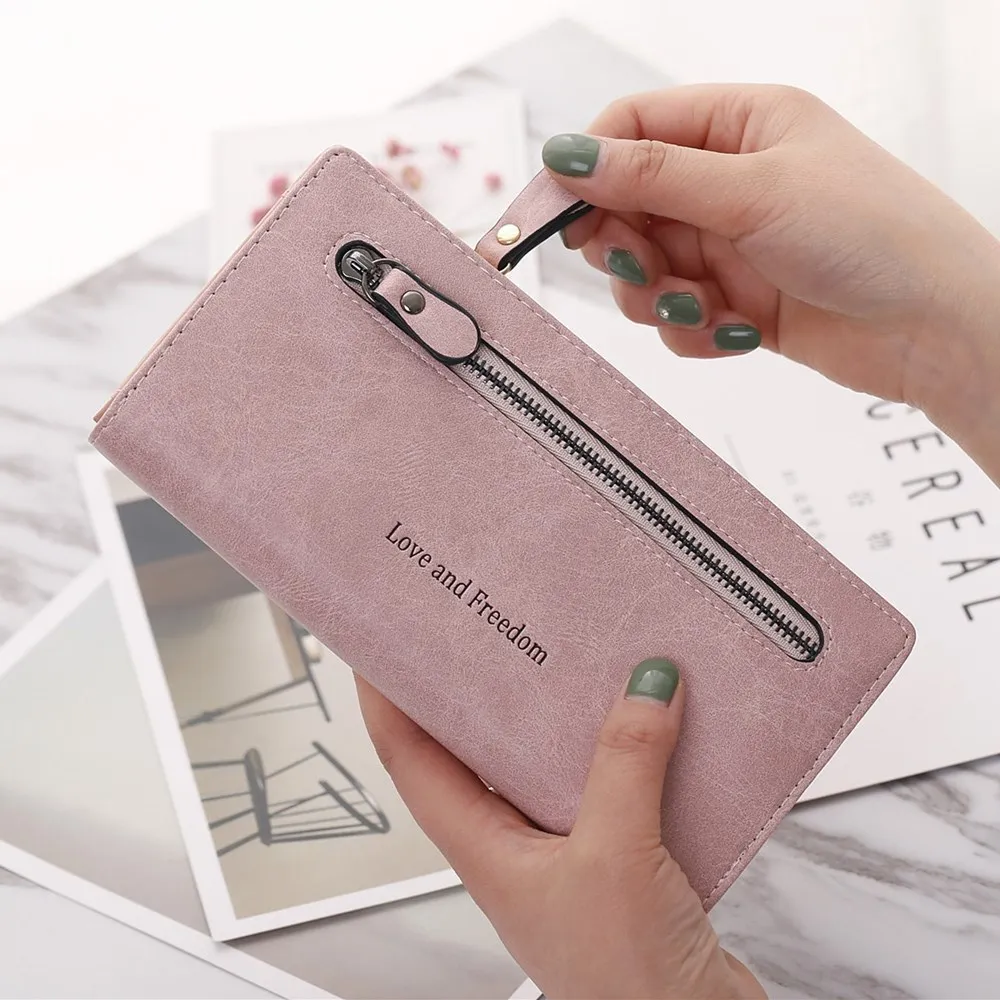 Женский Длинный кошелек клатч Portefeuille Femme Большой вместительный держатель для