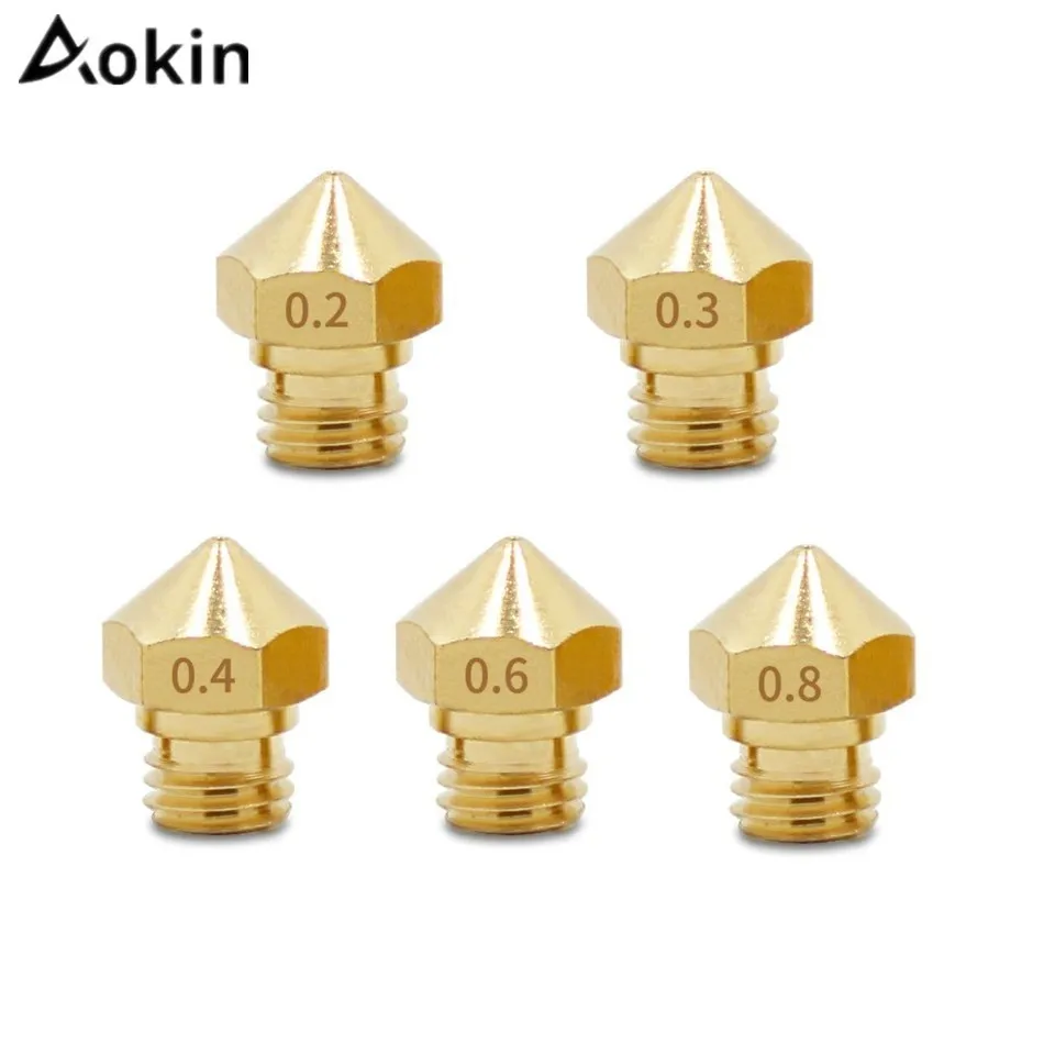 Сопло экструдер Aokin MK10 для 3D принтера Makerbot 2 0 мм 3 4 6 8 деталей принтера|Детали и
