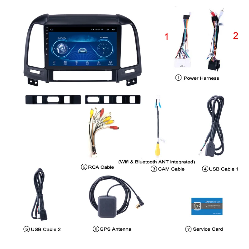 Flash Deal Android 8.1 Factory direct sales 9 inch Car Multimedia GPS Radio Stereo For Hyundai Santa Fe 2005-2012 Car Video Navigation 5