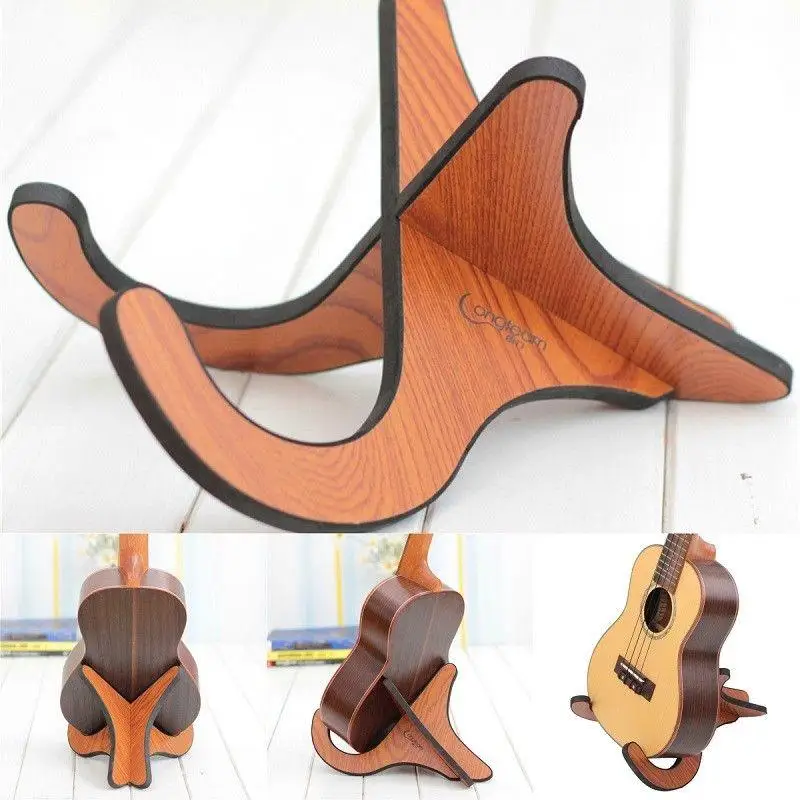Soporte para Ukelele,Forma de X Soporte de Madera para Guitarra Desmontable para Banjo Soporte Universal Portátil Plegable Soporte Guitarra para Mandolina Banjo Violín Accesorio 