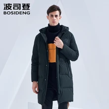 BOSIDENG, длинный пуховик, мужской, для холодной зимы, с капюшоном, теплая верхняя одежда,, Повседневный, утолщенный, высокое качество, пуховик, B80142537DS