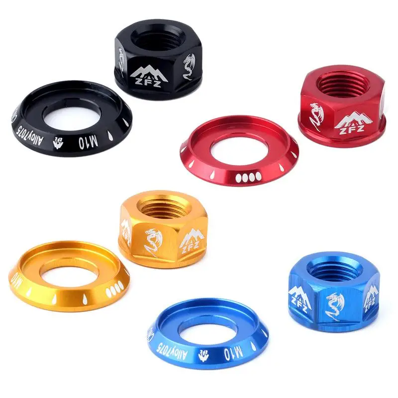 

2PCS M10 Folding Fixed Gear Bicycle Hub Nut T 7075 Aluminum Alloy Screw
