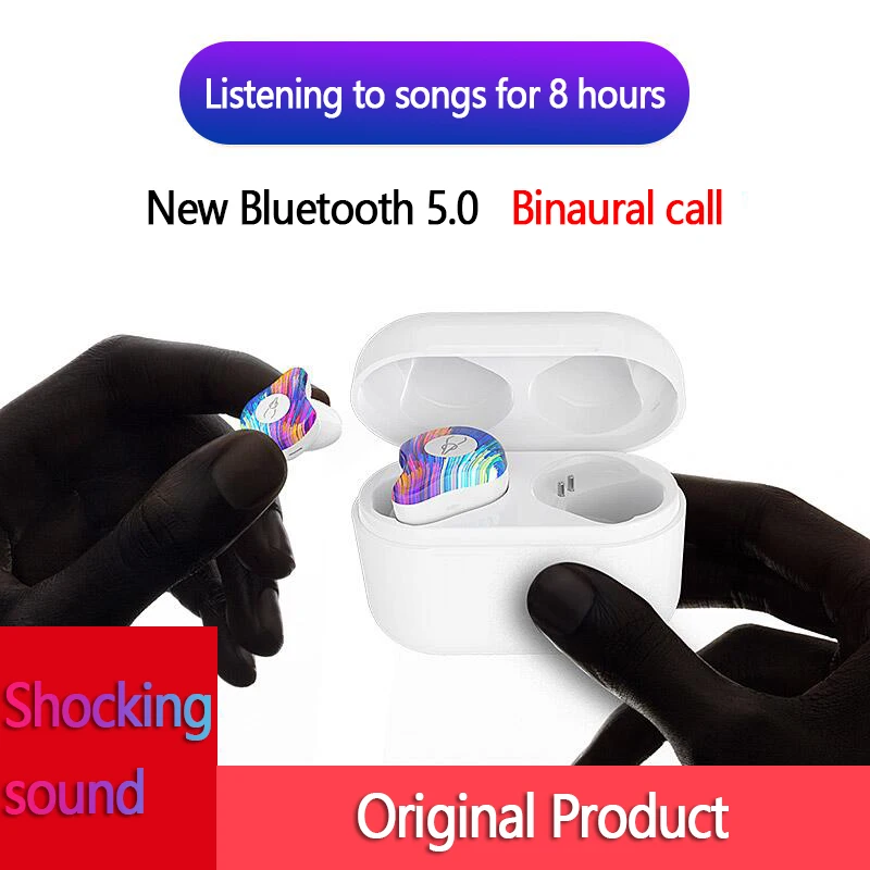 

2018 New Mini BLuetooth Earphone Port Cordless Stereo in ear 5.0 Bluetooth Waterproof Wireless ear Buds Earphone