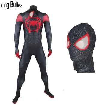 

Ling Bultez Spider-Man Into the Spider Verse Cosplay Costume For Halloween Miles Spider Man Costume Movie Miles Morales Suit