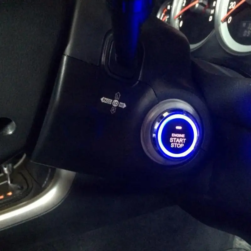  DC12V Car Engine Push Start Stop Button Ignition Starter Engine Starter Switch Working With Keyless
