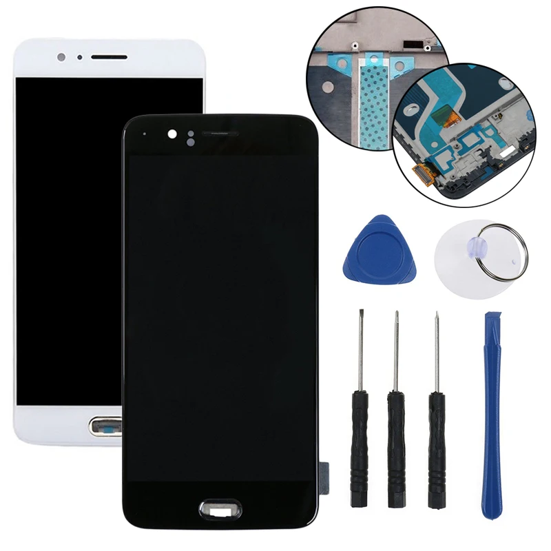 

LCD Display Touch Screen Digitizer with Frame Tools For Oneplus 5 A5000 Digitizer Assembly Replacement Part + Repair Tools