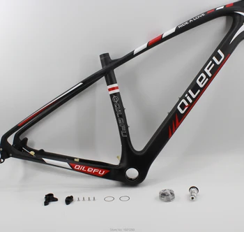 

Brand New QILEFU Mountain bike matte 3K full carbon fibre MTB bicycle disc brake carbon frame thru axle 27.5/29er Free shipping