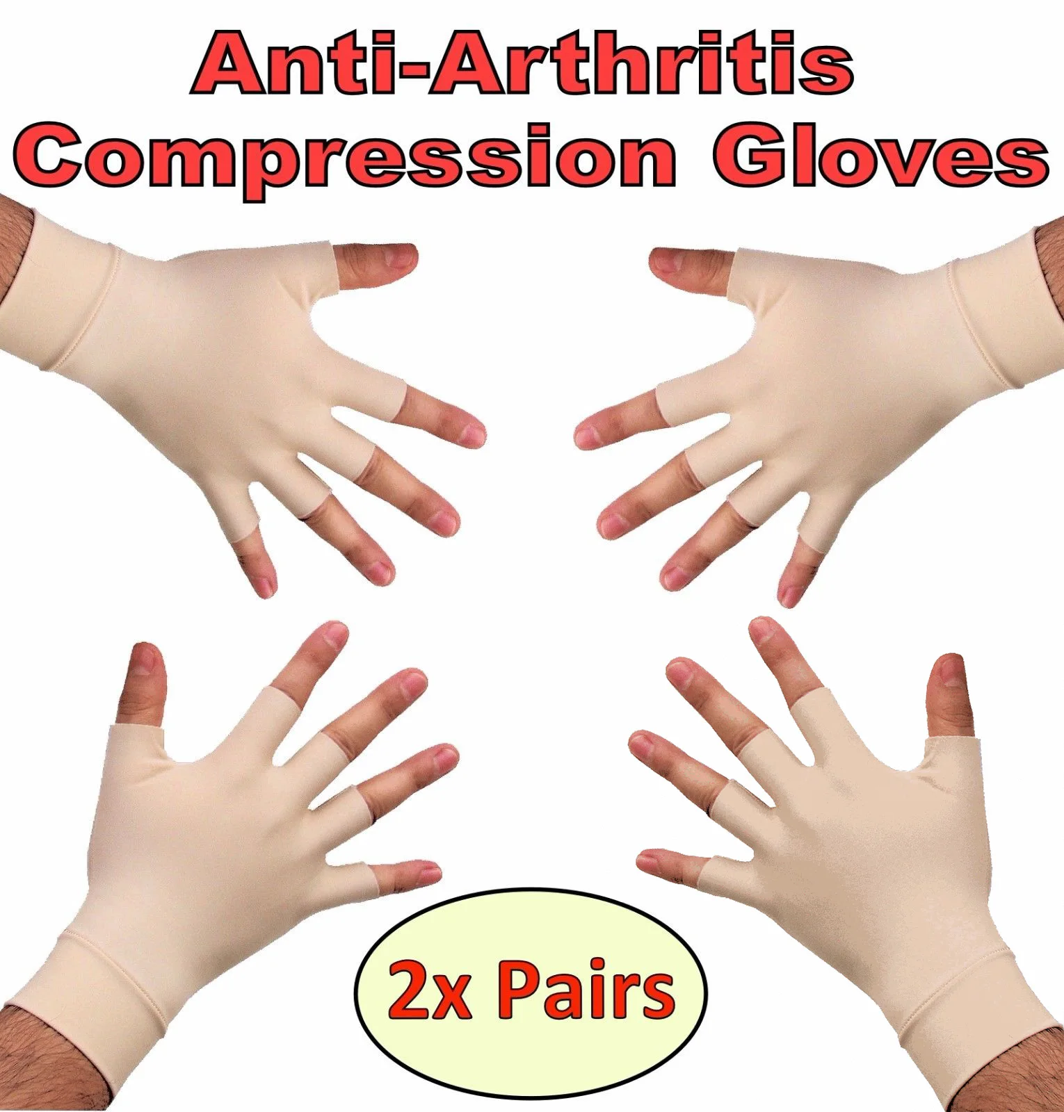 1 Pairs Anti Arthritis Health Therapy Gloves Compression Hand Pain