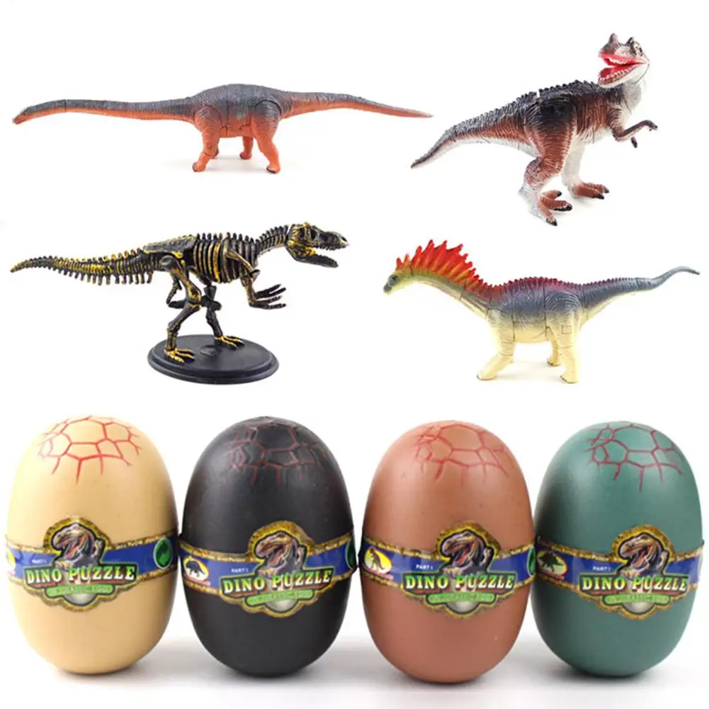 4 шт./компл. 4D сборки Яйца динозавра моделирование деформируется детские развивающие игрушки реквизит