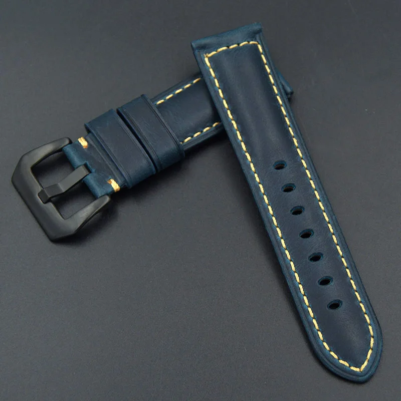 

high quality 20 22 24 26mm Genuine Leather Watchbands Men Women Watch Band Strap for Belt Stainless Steel Buckle for Brand watch
