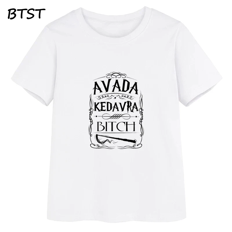 

Women Clothes Harajuku Avada Kedavra Bitch Fashion Streetwear Tops Cotton Tshirt Casual Graphic Tees Women O-Neck T Shirt