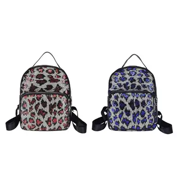 

Casual Sequins Leopard Print Backpack Satchel Women Travel Shoulder Bags School Book Bag