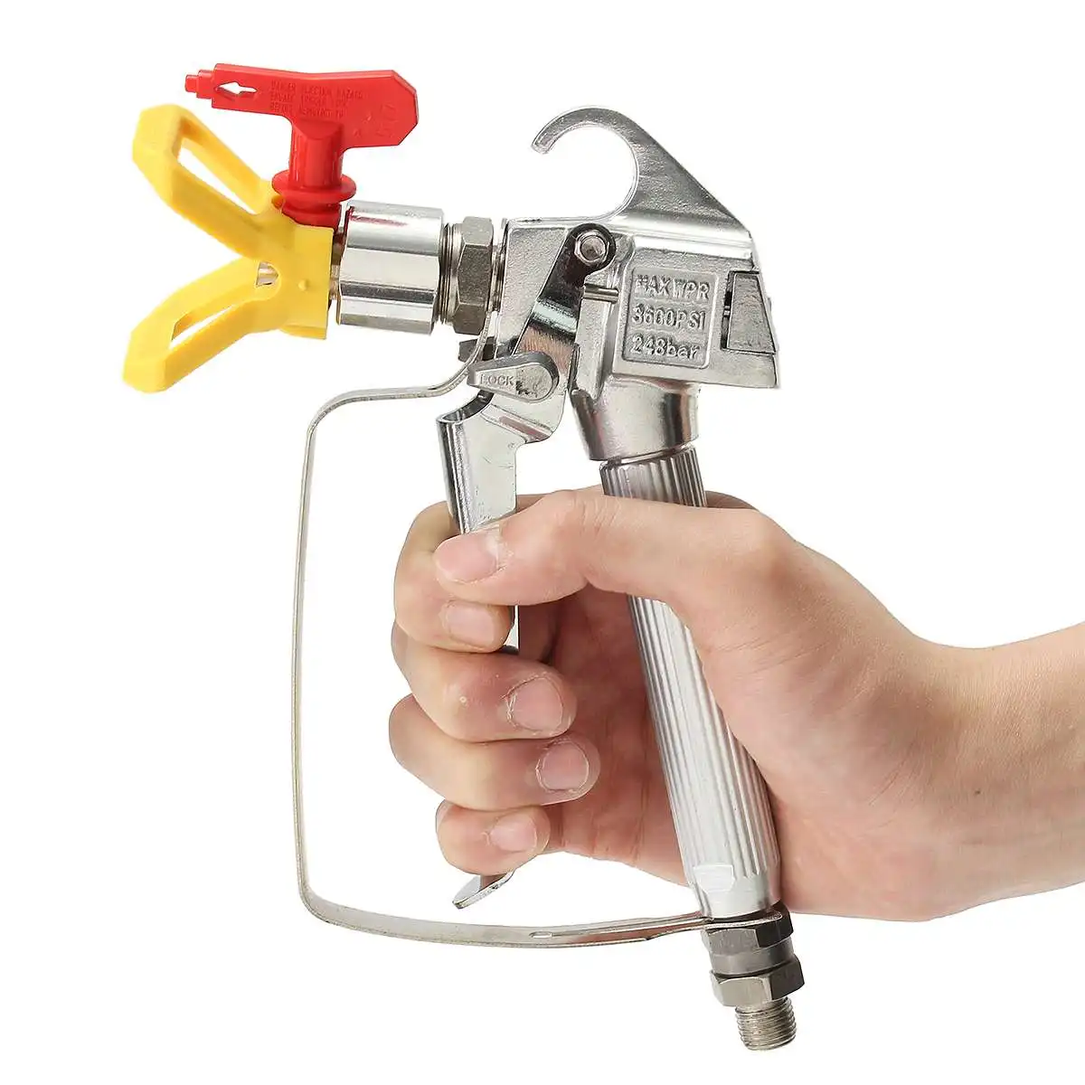 

High Pressure 3600PSI Airless Paint Sprayer + 517 Spray Tip + Nozzle Guard Pump Sprayer Airless Paint Spraying Machine