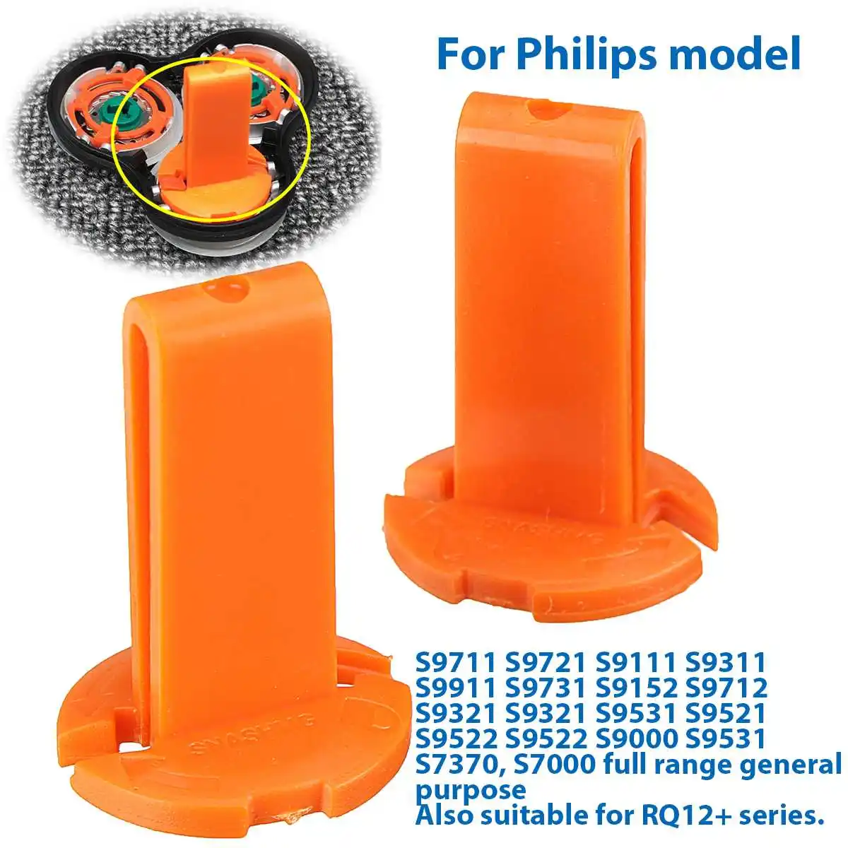 

2pcs Electric Shaver Bracket Tool Clamp Rotator Shaver Blades Cut Cutter Heads Replacement tools for RQ12 SH90 cutter head