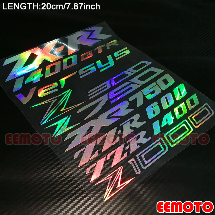 

2PCS Motorcycle helmet Shell Tank Pad Stickers Decals for Kawasaki ZX-RR ZX-10R 1400GTR VERSYS Z300 ZXR750 ZZR600 ZZR1400 Z1000