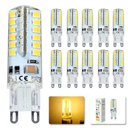 10 шт G9 светодиодный светильник светодиодный лампы 5 W AC110V SMD 2835 светодиодный g9 свет заменить кристалл силиконовая свеча 30/40 W галогенная лампа