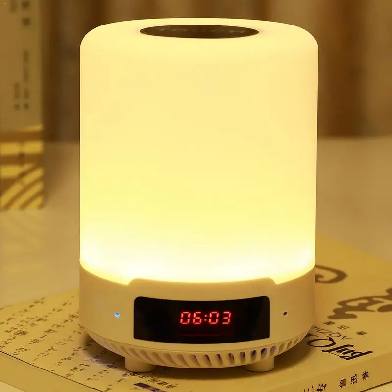 

Wireless Bluetooth Speaker LED Night Light Stereo Speaker Multi-Function Touch For TF Card Audio Cable Play In Bedroom