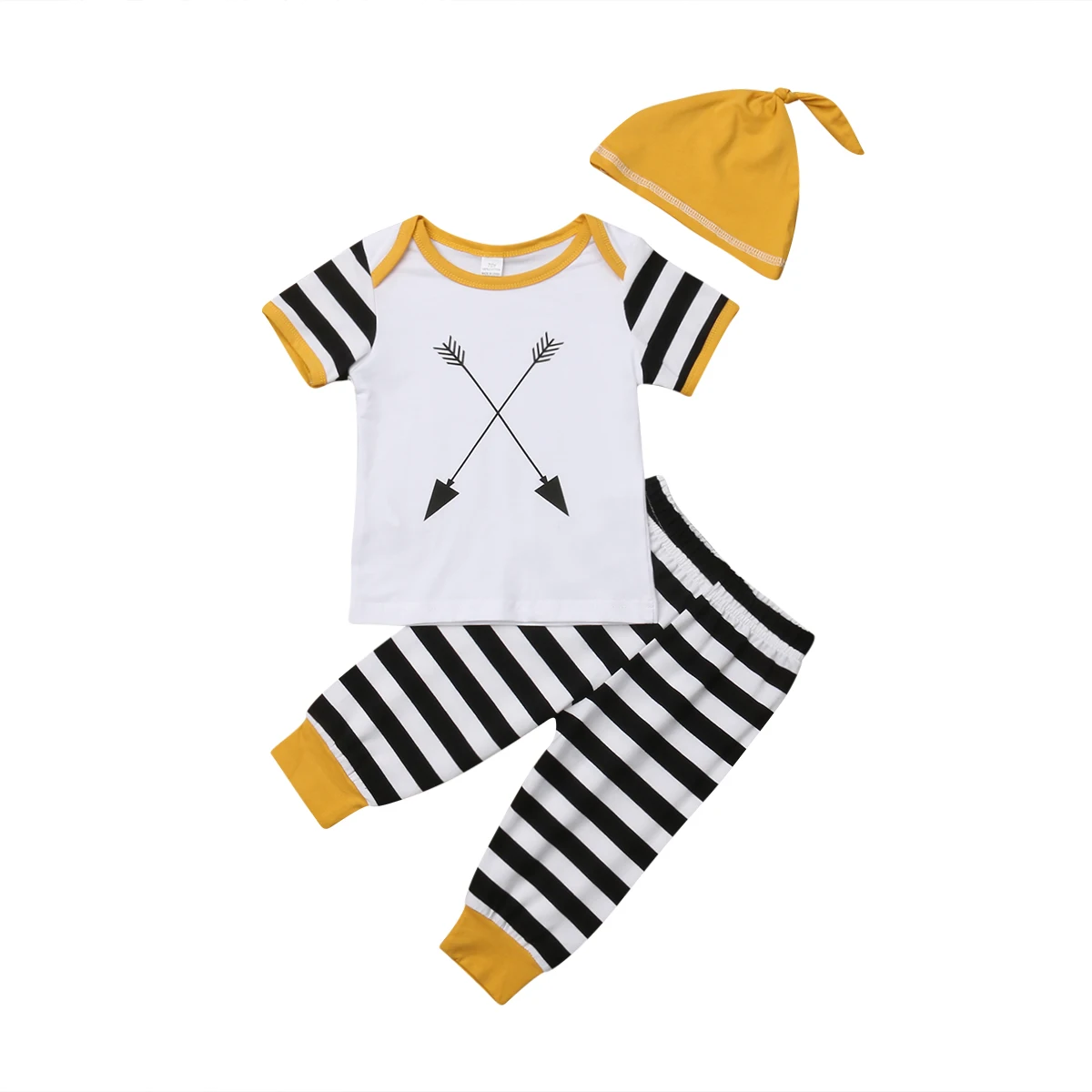 

pudcoco Newborn Kids Baby Boy Clothes T-shirt Top+Striped Pants Leggings Outfit clothes Set spring autumn clothes set babyboy