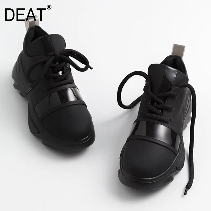 

[DEAT] 2019 New Spring Summer Single Round Toe Cross Bandage Mixed Colors Casual Sport Flat Shoes Women Fashion Tide 10SJ347
