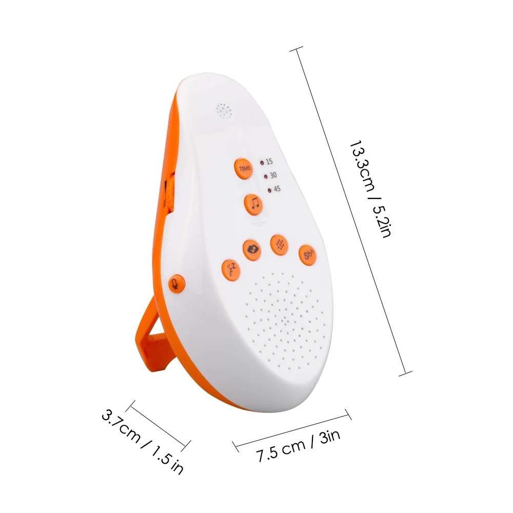 USB перезаряжаемая портативная детская звуковая записывающая машина для сна 16 успокаивающих звуков функция активации голосового датчика оранжевый