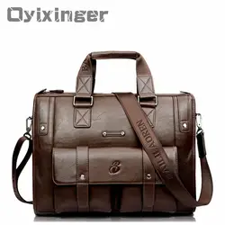 Большой Ёмкость Для мужчин кожа коричневый Портфели Бизнес сумки мужские Винтаж сумка Для мужчин ноутбук супер дорожные сумки Maleta