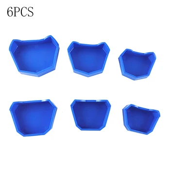 

6Pcs/set 3 Sizes Dental Model Base Set Dental Mold Plaster Base Denture Tray Dental Lab Former Base Kit Oral Hygiene