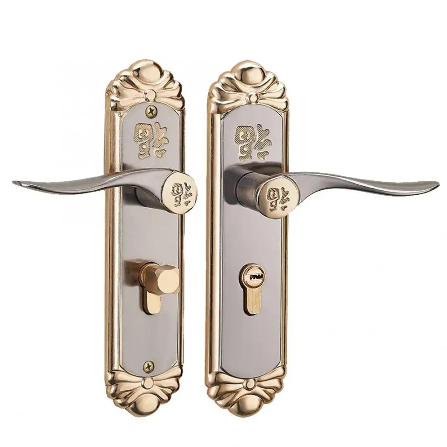 

European Durable Indoor Handle Door Lock Sash Security Swing Lock Cylinder With Keys Latch Home Housing Handle Lock