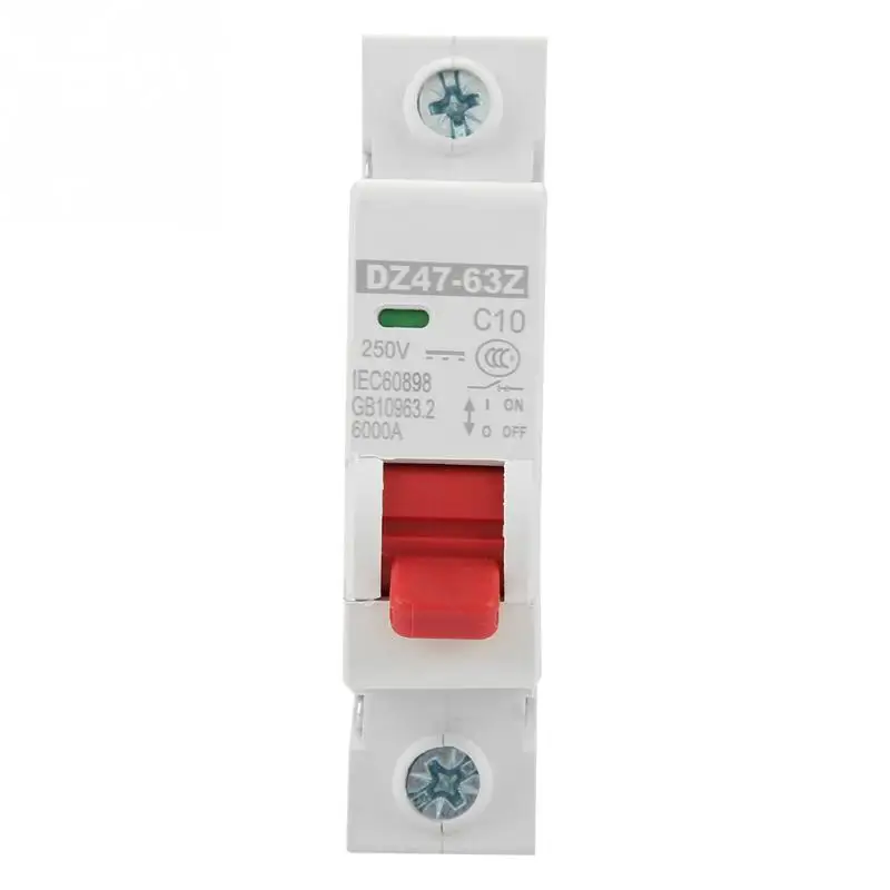 DZ47 63Z 1P 10A DC миниатюрный выключатель утечки воздуха переключатель