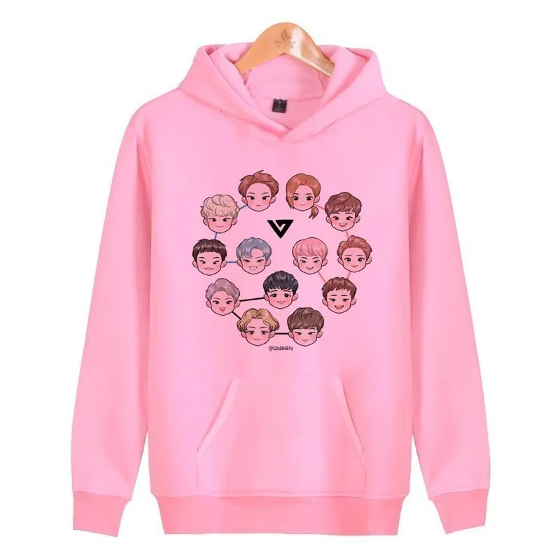 

seventeen female k pop hoody korean pullover kpop japanese sweatshirt harajuku streetwear hoodies women kawaii new