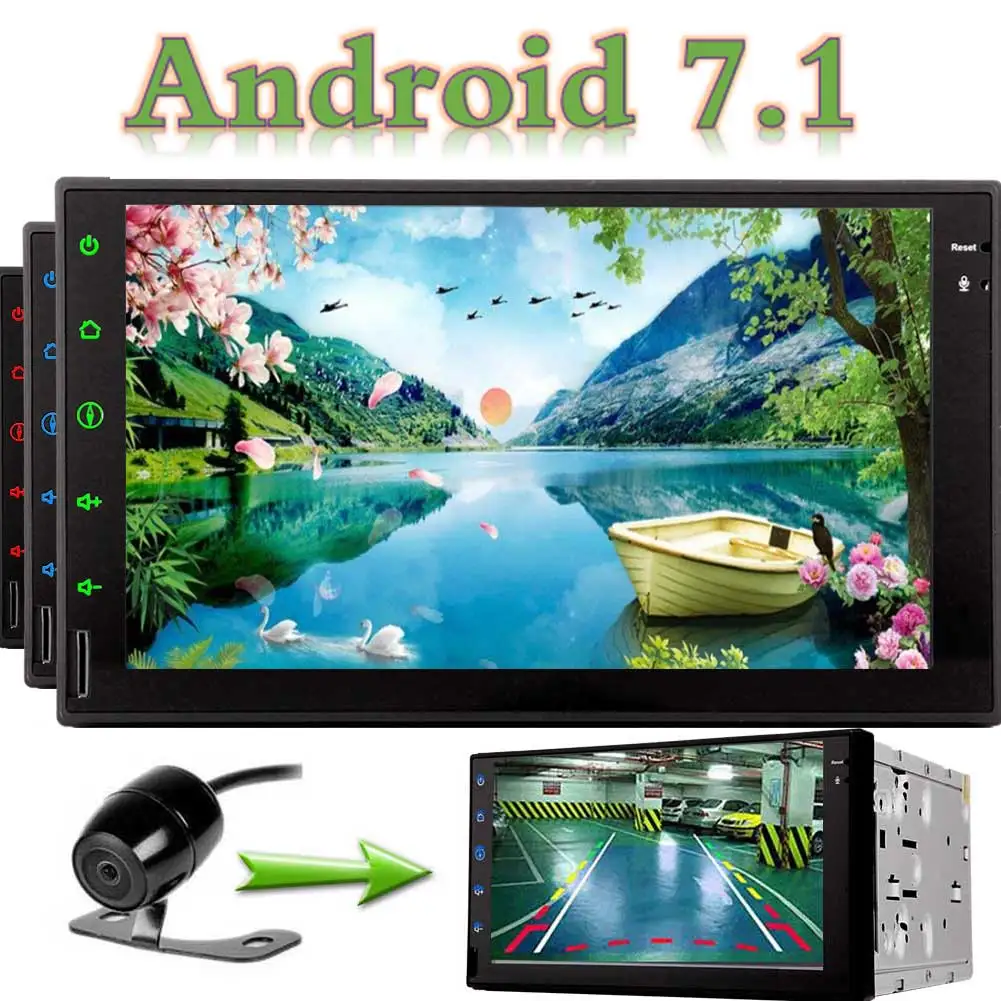 Автомобильный мультимедийный плеер с сенсорным экраном 2 DIN 7 0 Android 1 Bluetooth WiFi gps
