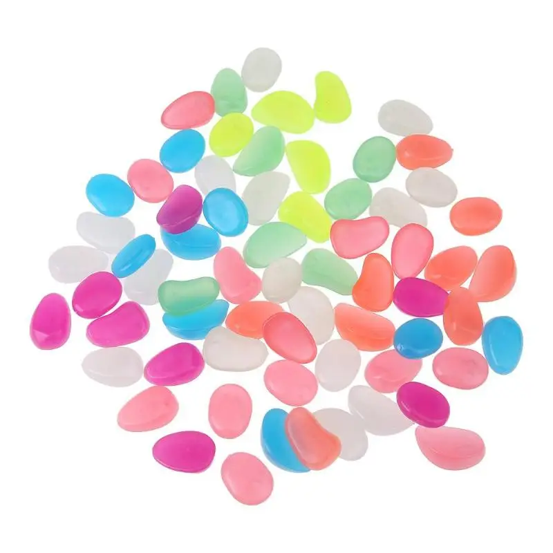 100pcs Luminous Stones Glow in Dark Garden Decor Road Outdoor Fish Tank Decoration Pebble Rocks Aquarium 100pcs Luminous Stones Glow in Dark Garden Decor Road Outdoor Fish Tank Decoration Pebble Rocks Aquarium