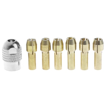 

7Pcs Mini Drill Chucks 1.0-3mm Fit For Micro Twist Electronic Dremel Drill Collet Clamp Set Power Tool Accessories