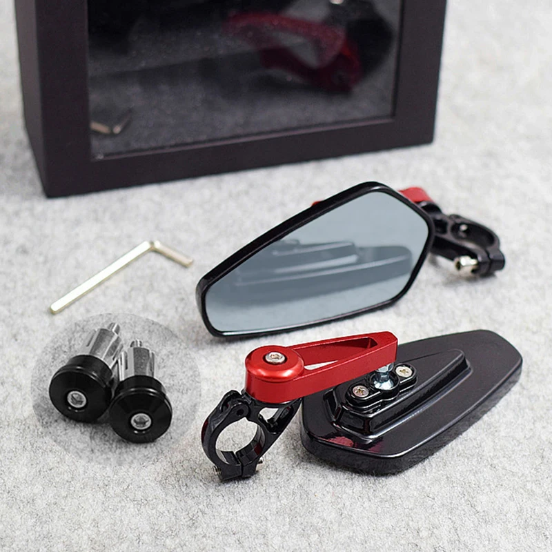 7/8 Universal Motor-bike Motorcycle Handle Bar End Rear-view Side Mirror Super! 7/8 Universal Motor-bike Motorcycle Handle Bar End Rear-view Side Mirror Super!