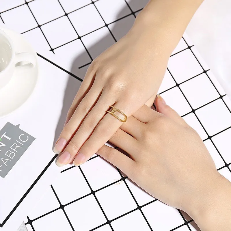 Стильный женский узел из нержавеющей стали золотое кольцо Anel Aneis Masculinos Anillos
