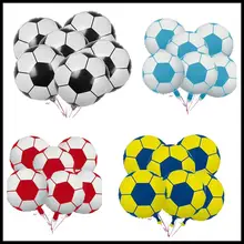 10 шт Вечерние воздушные шары 18 дюймов футбольные воздушные шары из алюминиевой фольги футбольные металлические майларовые шары украшения