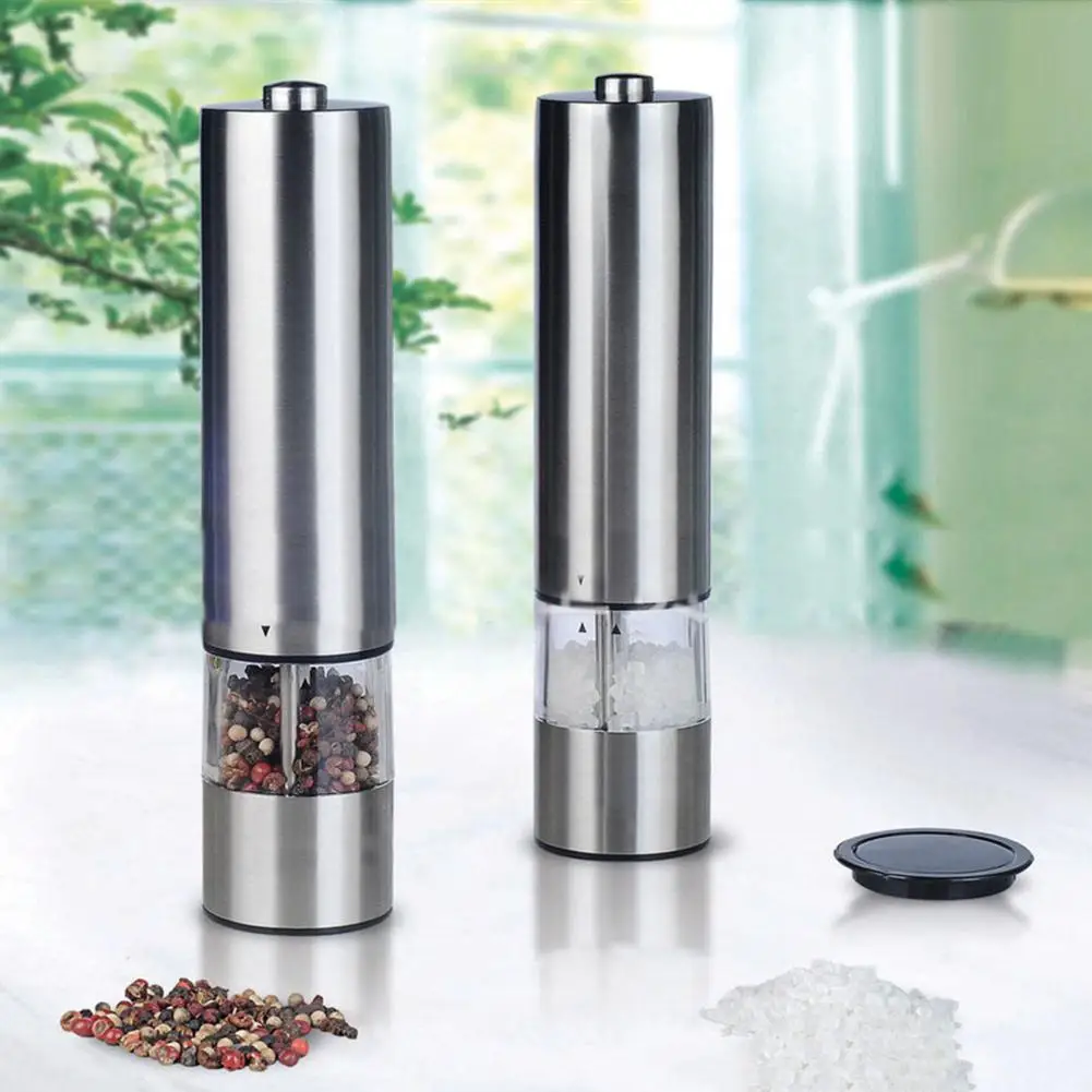 

Stainless Steel Electric Pepper Grinder Spice Salt Pepper Mill Grinder Muller Kitchen MultifunctionalTool At Home Cooking Tools