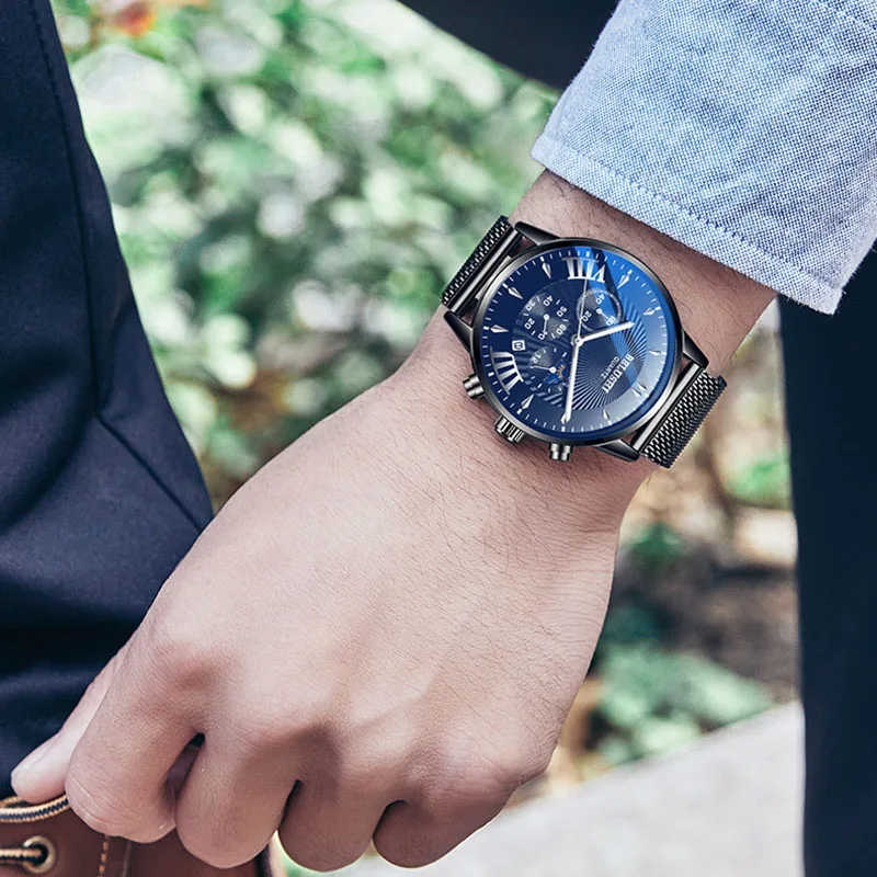 Ceny Belushi męskie zegarki zegarki luksusowe męskie sportowe zegarki kwarcowe wodoodporne skórzane męskie zegarki