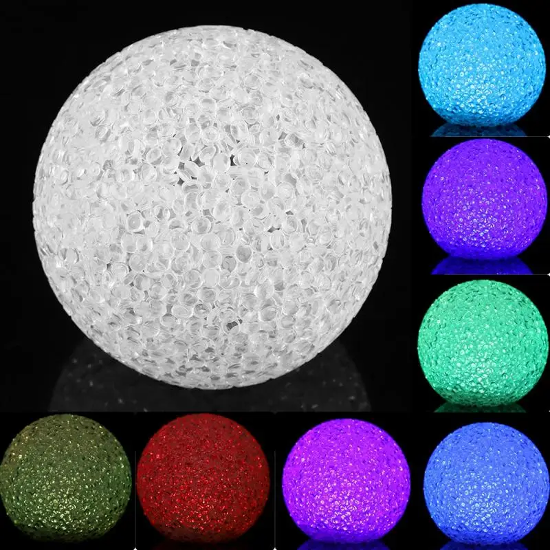 RGB ночник многоцветная кристальная Ночная мини лампа Волшебный шар сценический