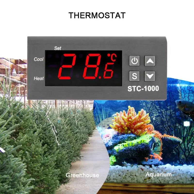 

STC-1000 Electronic Digital Display Temperature Controller Thermostat Indoor Temperature Meter temp tester for Refrigerator